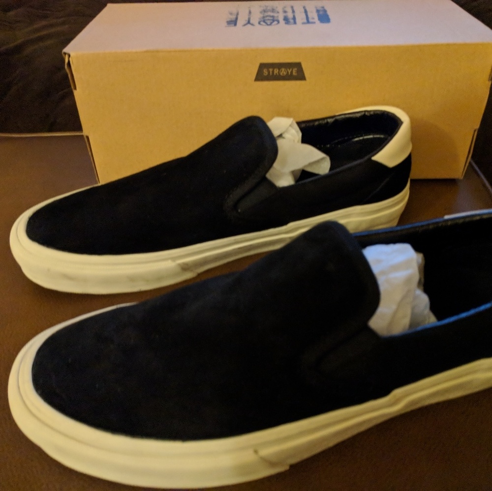 Straye Ventura Black Bone Suede Shoes